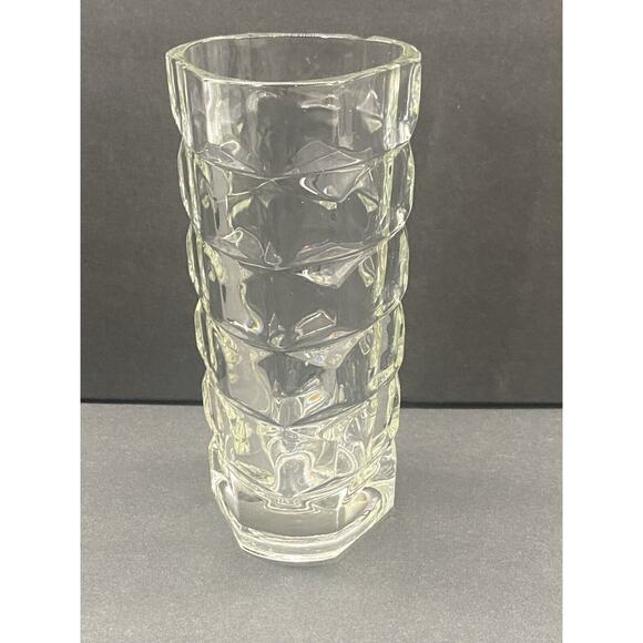 Vintage 70’s Luminarc Crystal Square Vase Made in France 7" Tall - Picture 7 of 9